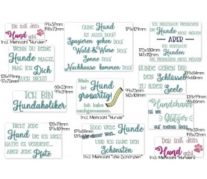 Stickserie - Sprüche Hund